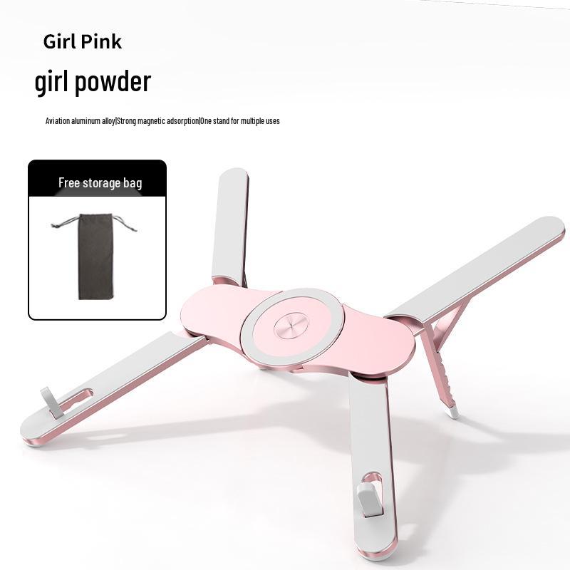 2025 Rotatable & Foldable Laptop Riser: Alloy Heat-Dissipation Stand with Flat, Rotating Monitor Feature.