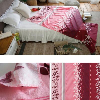 Ripple Embo Einschichtige Steppdecke - Rotes Blumenblatt