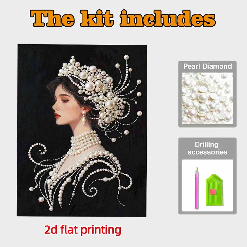 DIY Prinzessin Perlenkunst Malerei für Heimwanddekoration Perlen Edelstein Bilder Kunsthandwerk für Erwachsene/Anfänger Geschenkidee Heimdeko Ohne Rahmen
