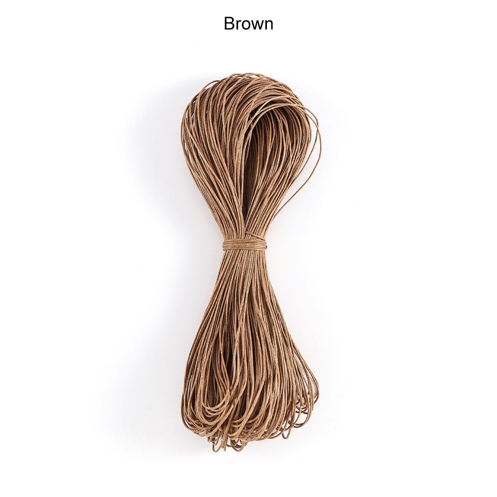 65m/Lot Waxed Cotton String Beading Cord Rope 1mm For Bracelet And Necklace Jewelry Making Weaving Supplies Accessories