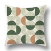 Nordic Abstract Green Geometric Pillowcase Flower Print Home Petal Velvet Pillow Cushion Cover