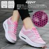 Manantiaar Women's Sneakers, Platform Shoes, Pink, Size 23, Breathable, Washable, for Training and Fitness, Size 23.0cm