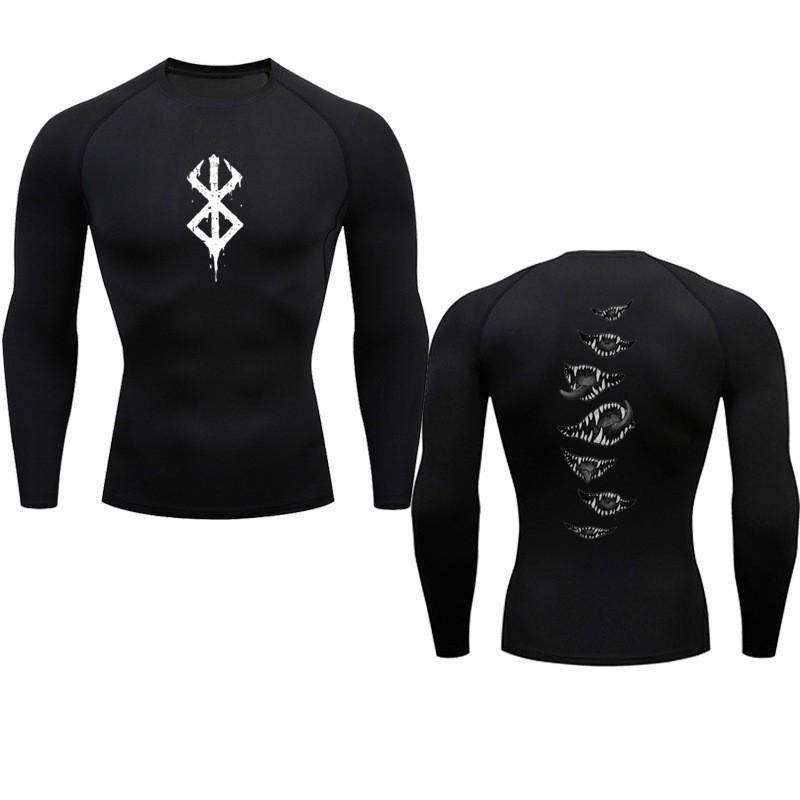 Anime 2D Print Quick-Dry Men's Sports T-Shirt: High Stretch, Tight-Fitting Fitness Wear