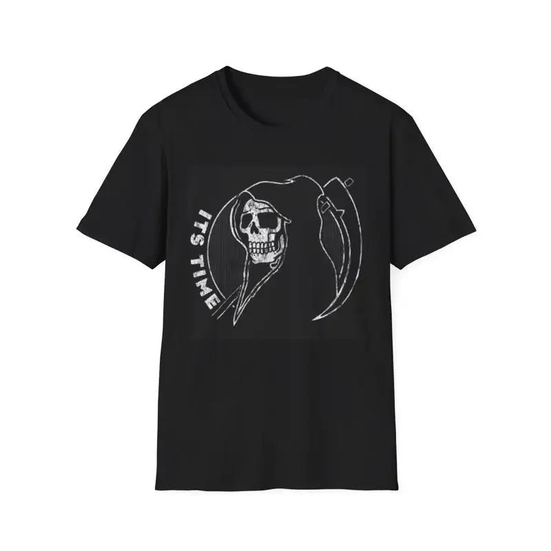 Its Time T Shirt Vintage Grim Reaper Death Softstyle