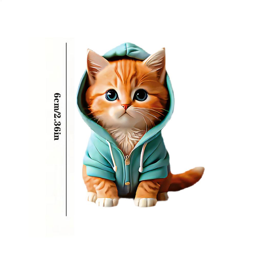 2D Acrylic Car Air Conditioning Vents Aromatherapy Cute Cat Animal Clip Air Outlet Freshener Auto Interior Accessories