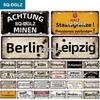 Vintage Berlin City 15x30cm Plate War Tin Sign Store Bar Wall Decoration Metal Sign Home Decor Painting Plaques Poster
