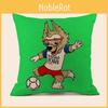Soccer Fans World Cup 32 Teams Cotton Pillowcase With Emblem For Home Bar Lounge