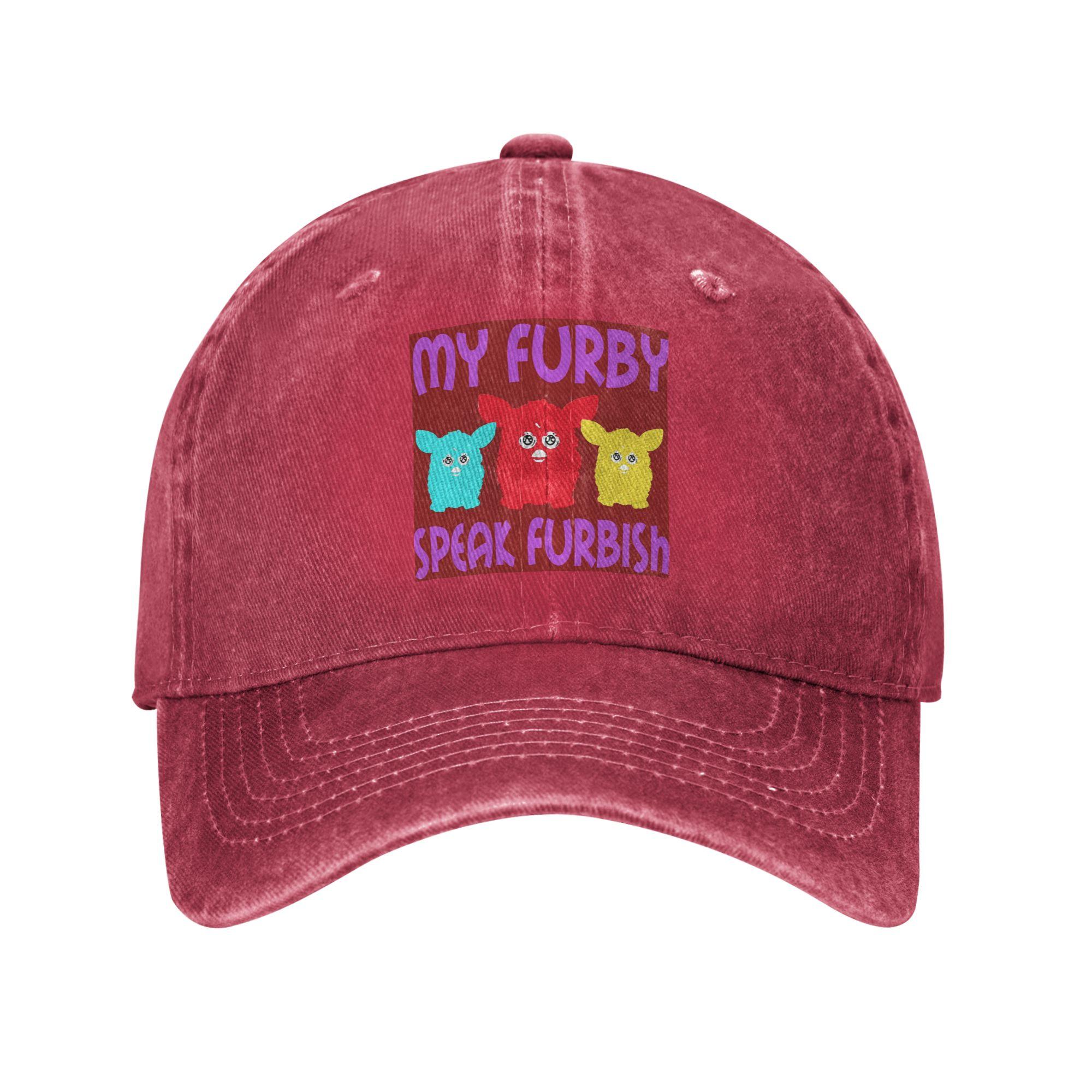 

Мультяшный робот Furby из «Кошмара» Игрушки Джинсовая кепка с потертостями Повседневные бейсболки Регулируемая кепка Летние унисекс бейсболки One Size