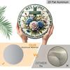2D Flat Christian Cross Floral Welcome Doorplate, Aluminum Decorative Sign and Plaque, Various Sizes. Country Farmhouse Hanging Door Decoration