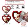 1pc Acrylic 2D Panda Love Heart Pendant, Christmas Tree Car Rearview Mirror Pendant Home Party Pendant
