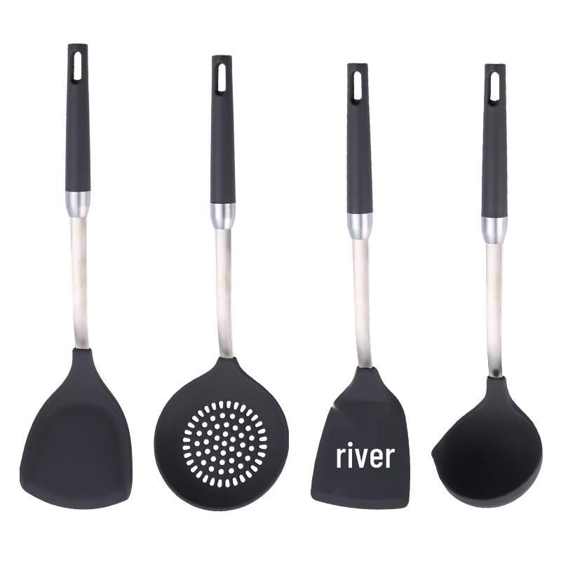 Wutuo Silicone Soup Ladle & Slotted Spatula Set