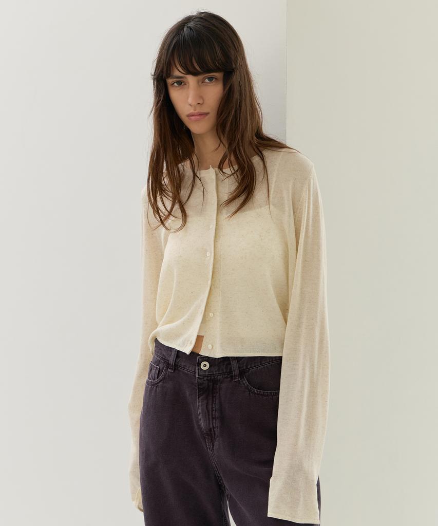 Leuba Light Linen Cardigan - Natural