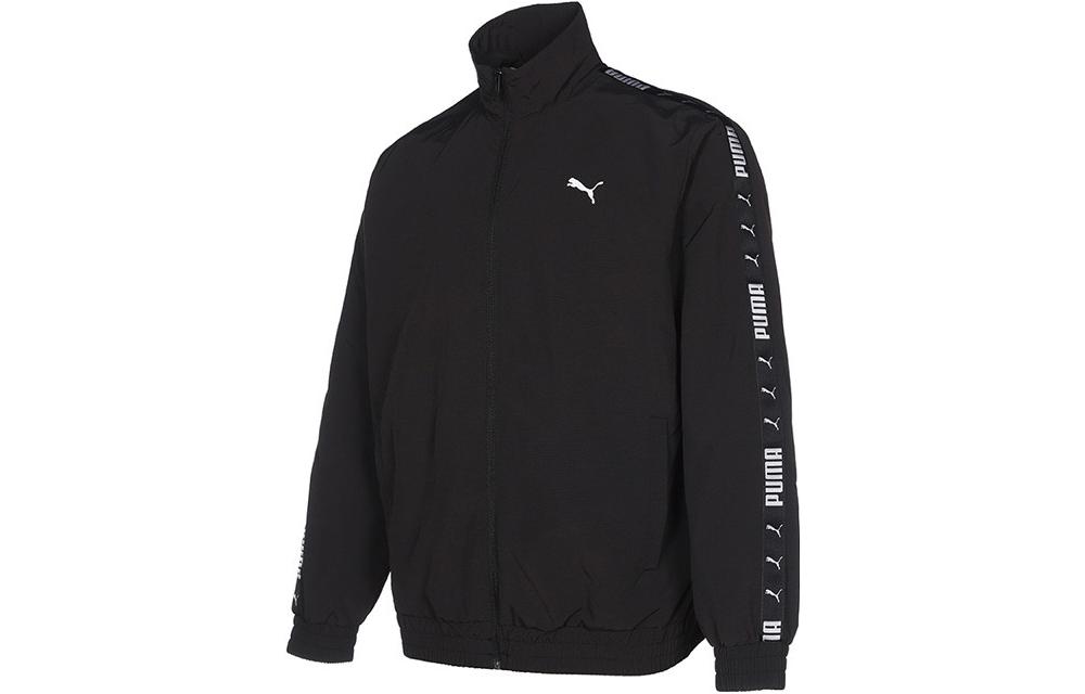 PUMA Jackets Unisex Black Stand Collar Moderate 536771-01 S