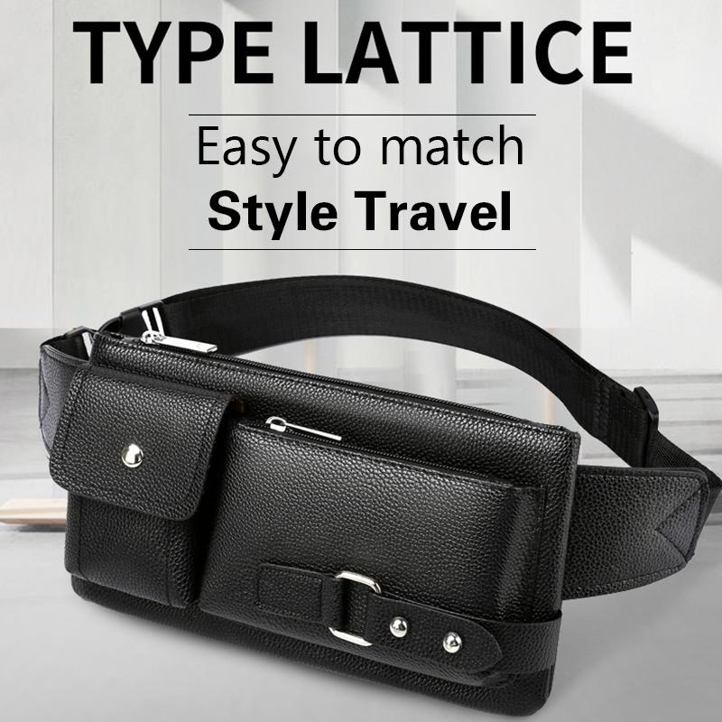 Brand Unisex Single-Shoulder Multi-Function Large-Capacity Waist Bag Men'S Chest Bag Casual Messenger Bag Wallet