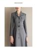 Women's Gray Mid-Length Lapel Dress Suit - Spring Fashion Collection