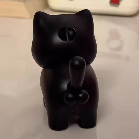 Přívěsek na klíče Kočka Fidget Mini svítilna Klíčenka s LED Mini světlo Přenosný doplněk na tašku Hračka pro úlevu od stresu