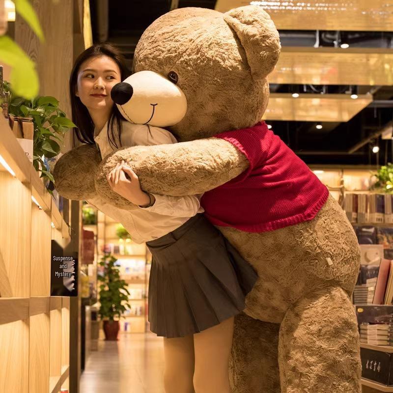 Giant Plush Teddy Bear Pillow for Hugging and Sleeping - Perfect for Girls