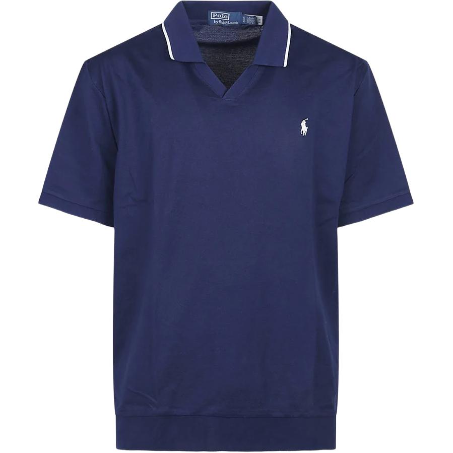 

Мужская футболка-поло Polo Ralph Lauren Ss25 в полоску с логотипом, с коротким рукавом, топы, темно-синяя 710964535-005 L