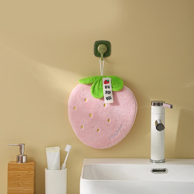 Hanging Towels Soft Coral Fleece Hanging Hand Towel In Fruit Shape Optional For Quick Drying And Easy Use In Kitchen