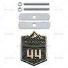 3D Metal 4X4 Mountain Cross-country Logo Car Stickers Decals Front Hood Grill Emblem