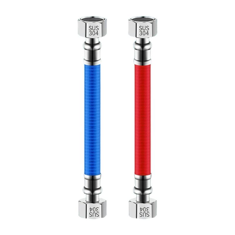 

2 Pieces Stainless Steel 304 Corrugated Water Heater Hoses 3 4 Inch FIP Connection Reliable And Bendable 100cm