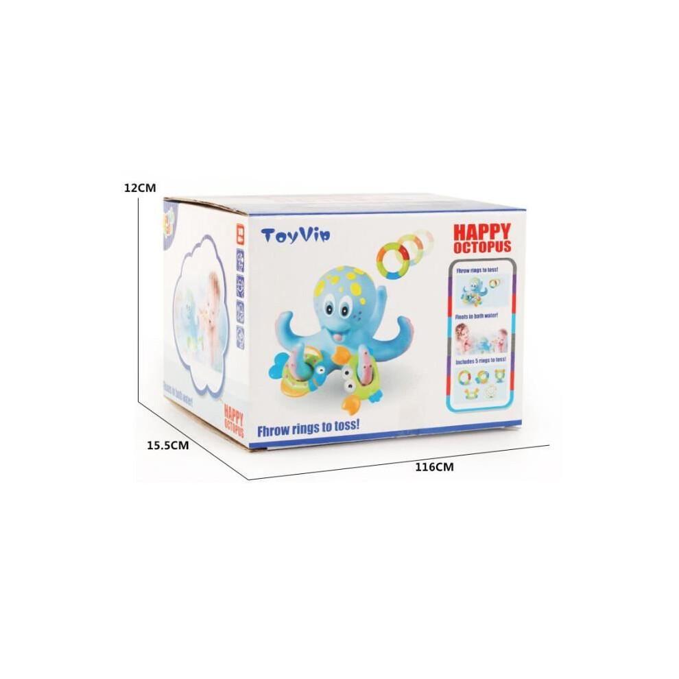 Kids Bath Toy Small Octopus Throwing Circle Puzzle Baby Bath Water Toy Octopus