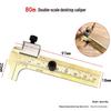 Pinza a Verniero Ottone Wengé Mini Doppia Scala Righello di Precisione Portatile Retro Portachiavi
