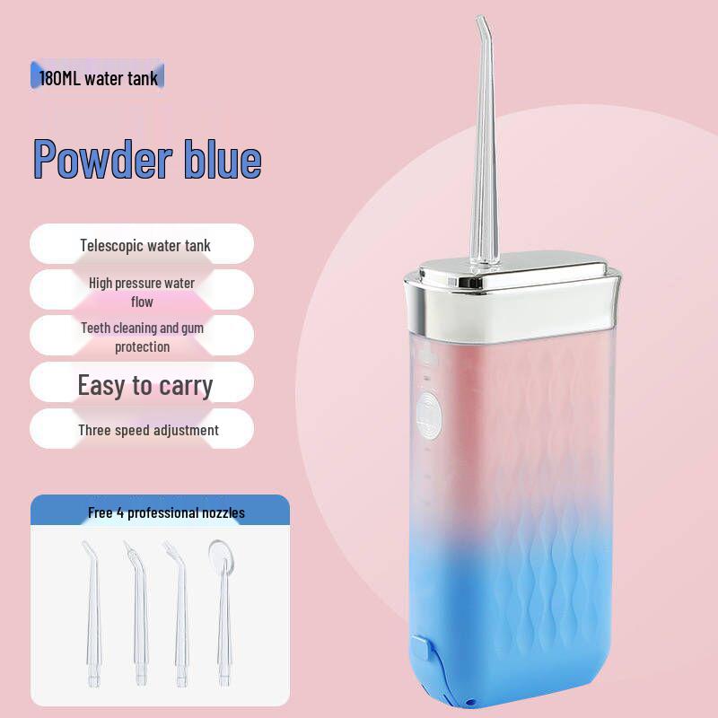 

Portable Electric Water Flosser for Home Oral Care - Tooth Gap Cleaner and Dental Spray. розовый/синий