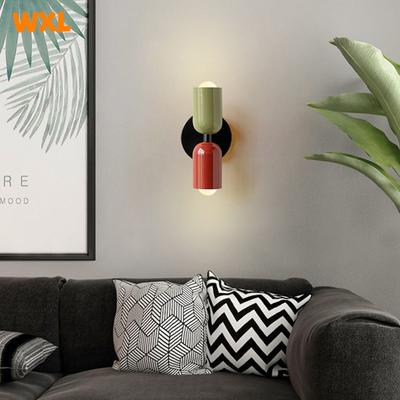 Colorful Wall Lights Nordic Minimalist Modern Bedroom Bedside Aisle Living Room Kid's Room Background Wall Lamp E27 Home Decor