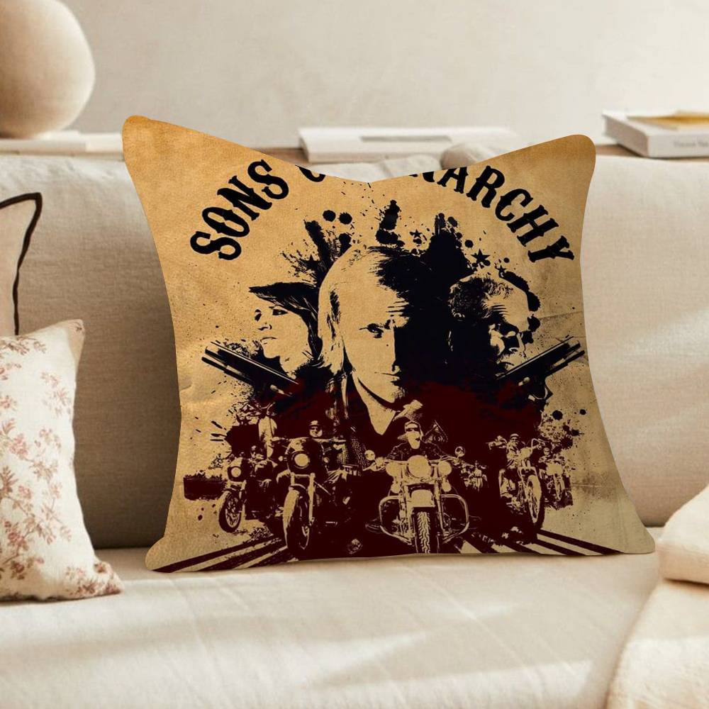 

PC SSons of AAnarchy Cushion Cover Inches Farmhouse Decor Home Throw Pillow Covers for Couch Decorations 30x30 cm