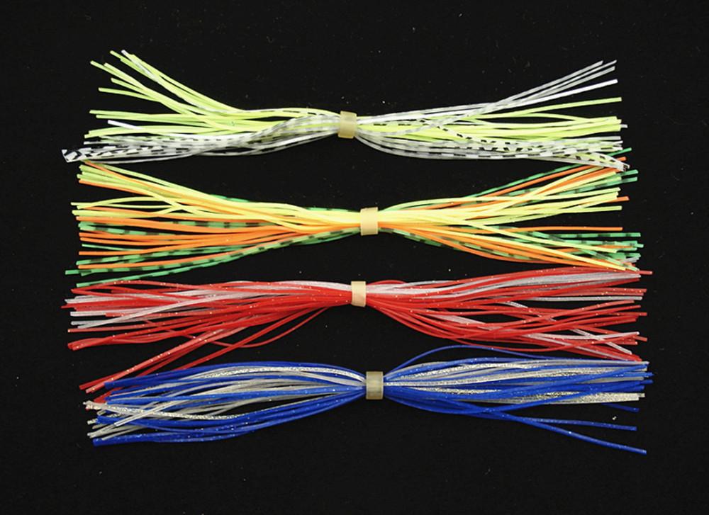 MNFT 12 Bundles 13cm Length Fly Tying Rubber Threads Skirts Silicone Straps for Flies Lure Beard wire Making Random Mixing Color