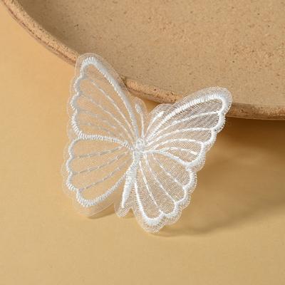 4cm Size Embroidered Mesh Butterfly DIY Handmade Dreamy Simulation Mesh Butterfly Patch Exquisite Embroidery