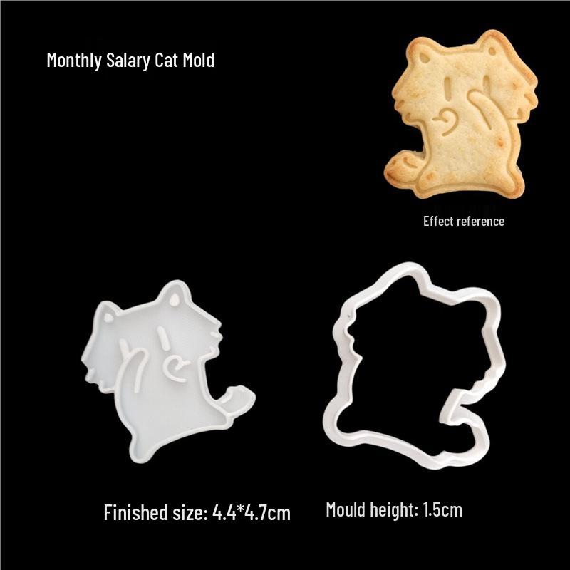 Japanese 3D Cat Cookie Biscuit Embossing Mold