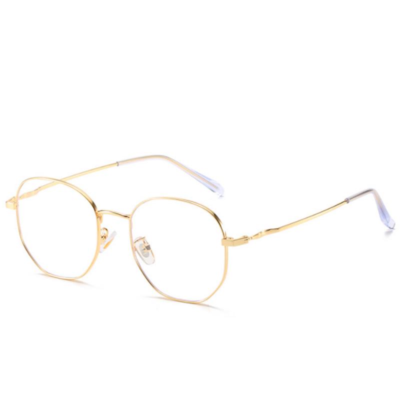 Women Myopia Glasses Men Metal Polygon Spectacle Frames For Sight 0 -0.50 -1.00 -1.50  To -6.00