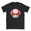 Miniso Camisetas Rojas Champiñón Mario Hombre Mujer Algodón Camisetas Vintage Cuello Redondo Camisetas Manga Corta Ropa Estampado