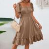 Women's Long Dress Maxi Dress Casual Dress Chiffon Dresses Swing Dress Casual Mature Outdoor Daily Date Ruffled Short Sleeve V-neck Dress