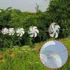 1 Set Reflektierende Windräder mit 10m Schnur Outdoor Vogelabwehr Windrad 8 Windräder Glitzerndes Gartenvogelabwehrgerät für Hof Obstgarten