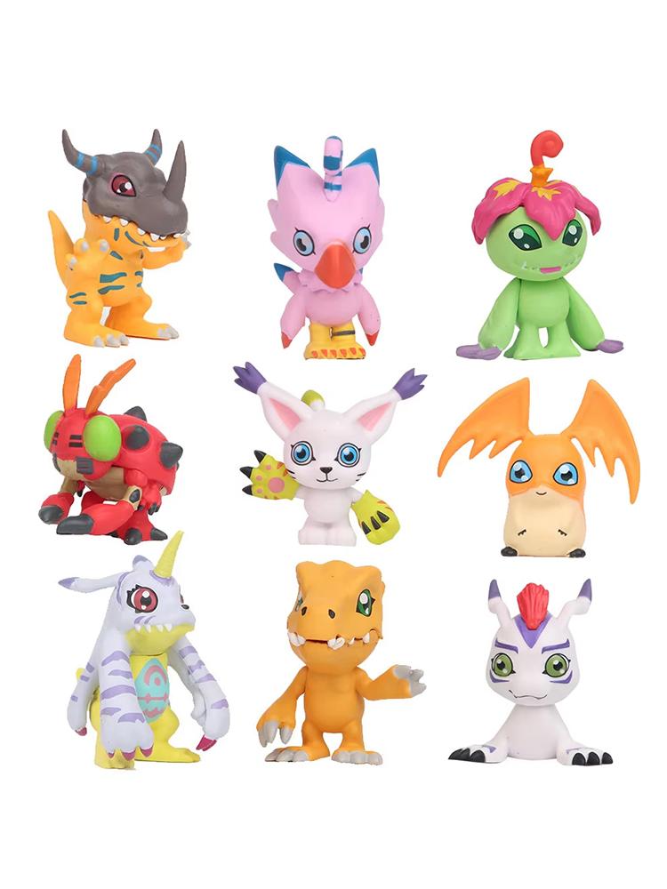 9Pcs/set Digimon Digimon Adventure Anime Figure Model PVC Collection Ornaments Statue Dolls Birthday Toy Gifts Gifts
