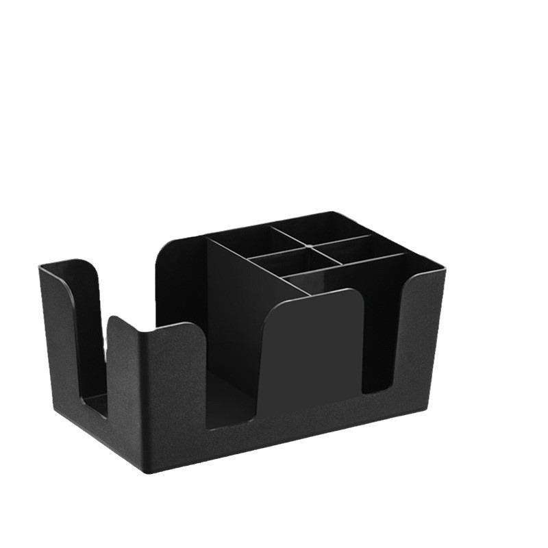 

Bar Caddy Organizer Fully Loaded with Bar Supplies Napkins, Cocktail Straws, and Swizzle Sticks Heavy-Duty Refillable Organizer