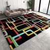 Moderner geometrischer Stil Teppich Bunter Druck Retro Bodenläufer Zeitgenössische Dekoration Weiche rutschfeste Matte für Wohnzimmer Schlafzimmer
