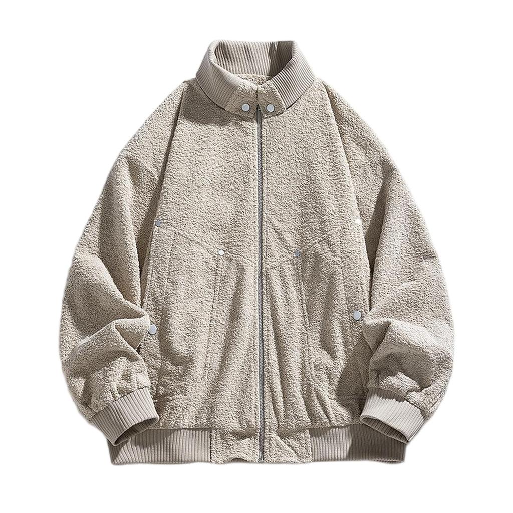 Men's Large Size Baseball Coat More Relaxed Leisure Hairy Jacket