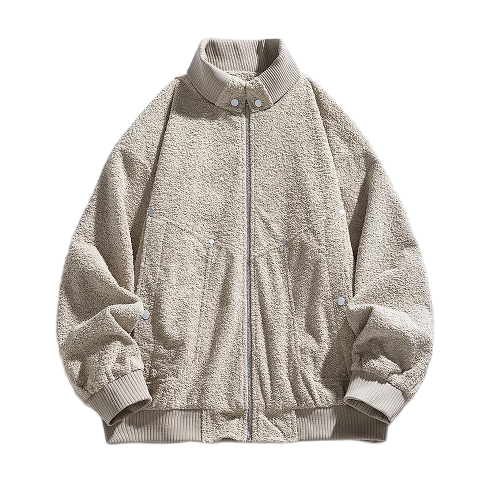 

Мужское бейсбольное пальто большого размера, более свободное, повседневное, пушистая куртка XXXL хаки