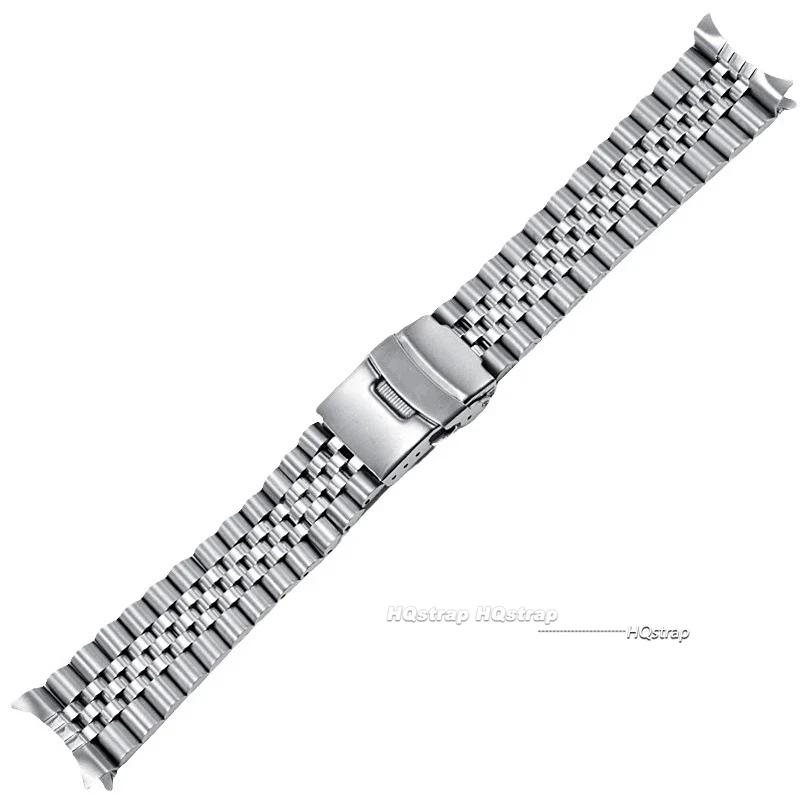 Stalowa Bransoleta do Zegarka Seiko Zakrzywiona Prosta Końcówka Bransoleta do Jubilee 18mm 20mm 22mm Pasek do Wymiany z Szybkim Mocowaniem