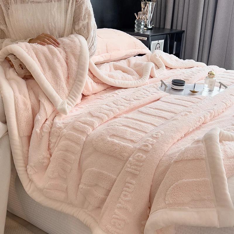 

1 шт. креативное одеяло с резными буквами, современное уютное мягкое теплое одеяло для дивана, спальни, путешествий, кемпинга, многофункциональное одеяло 100x150cm (39x59in)