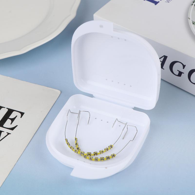 1 Paar Dentalzubehör Orthodontische Ligatur-Gummis Mit Box Bunte Zahnspangen-Dekoration Zahnmedizin Falsche Brackets Temporär