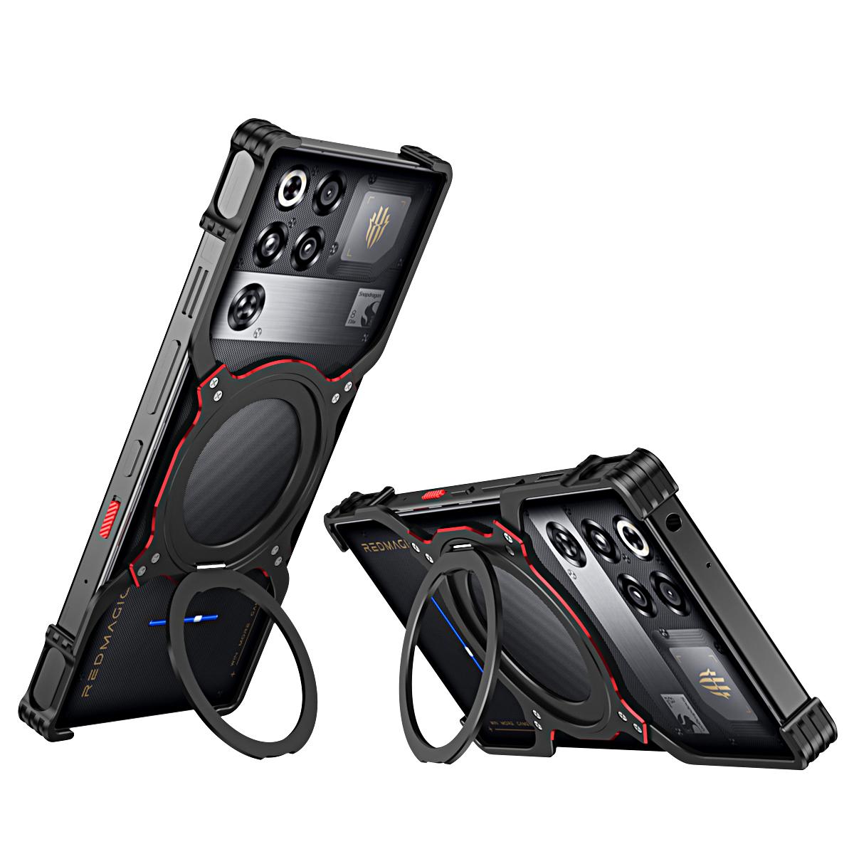 

Для ZTE nubia RedMagic 11 Pro 5G/11 Pro+ 5G Чохол Підставка Металевий Бампер Магнітна Кришка для Телефона