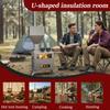 Wood Burning Fireplace with Chimney Pipe Portable Wood-Burning Camp Stove with Oven for Heating/Cooking/Courtyard/Camping