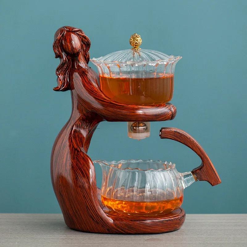 Heat-resistant Glass Teapot Holder Base Tea infusers Tea Ware Automatic Tea Set Tea Making  Kungfu Teapot Teacup