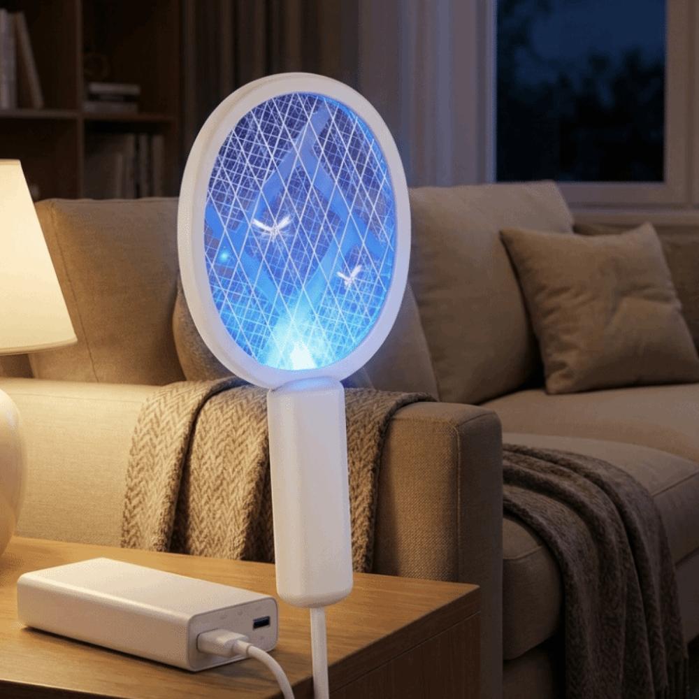 Mini Uccisore di Zanzare Portatile Ricarica USB Racchetta Elettrica Anti Zanzare Casa
