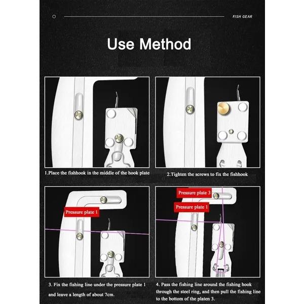 High Quality Semi Automatic Fishing Hooks Line Tier Machine Portable Stainless Steel Fish Hook Line Knotter Tying Binding Stonego Fishing Tool